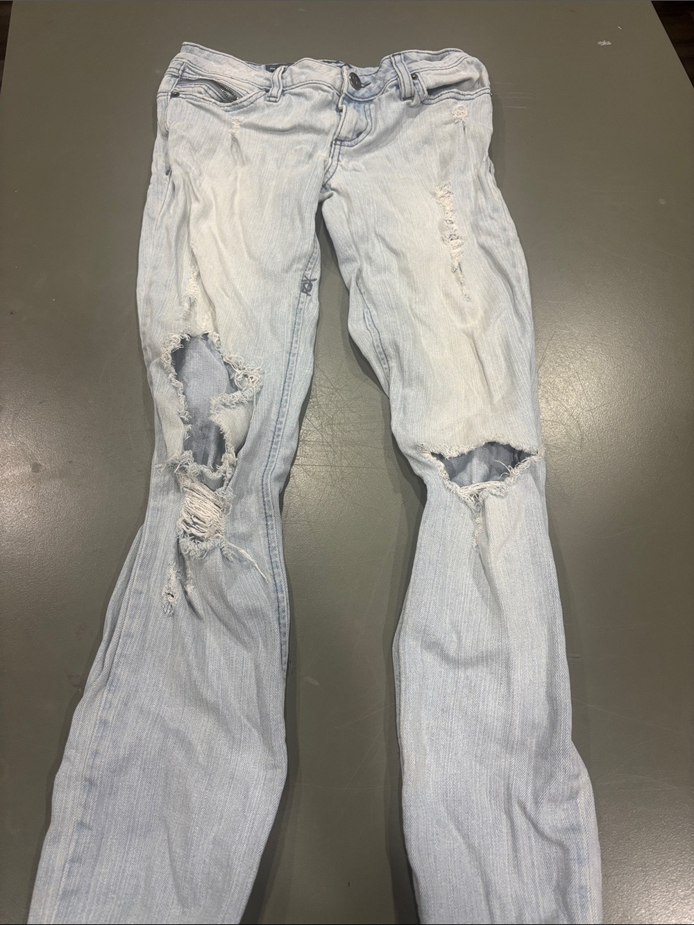 Fox Light Blue Distressed Skinny Jeans